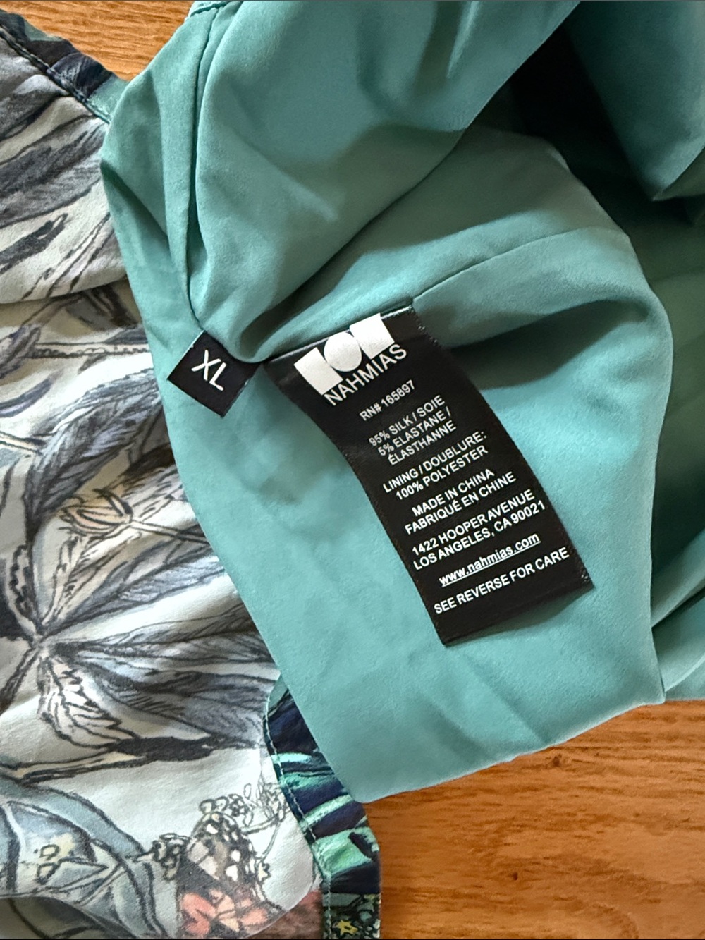 Men's Teal Botanical & Butterfly Short Set - Picture 5 of 7